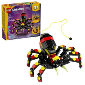 LEGO Creator 3 in 1 Wild Animals Surprising Spider Toy - Building Toy with 3 Build Options, Spider, Scorpion, or Snake - Animal Figures for Kids, Boys & Girls, Ages 7+ - Birthday Gift Idea - 31159, Includes 153 Pieces, Ages 7+