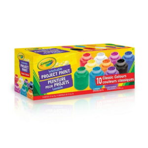 Crayola Washable Project Paint, 10 Count, 10 Washable Paint Jars